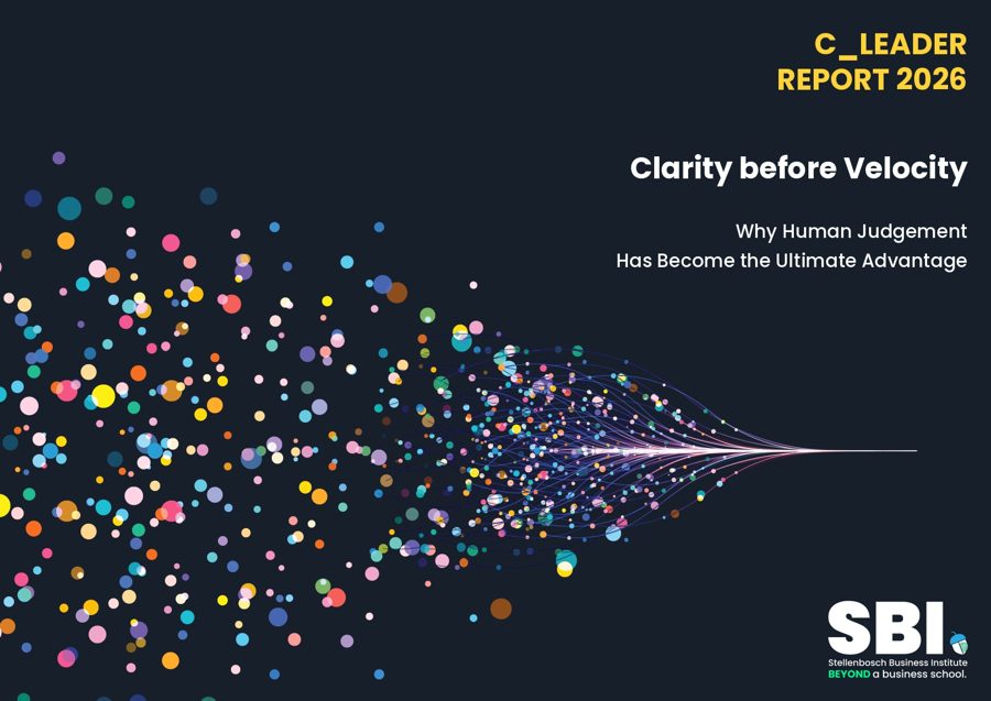The C-Leader Report 2026 cover — Clarity before Velocity